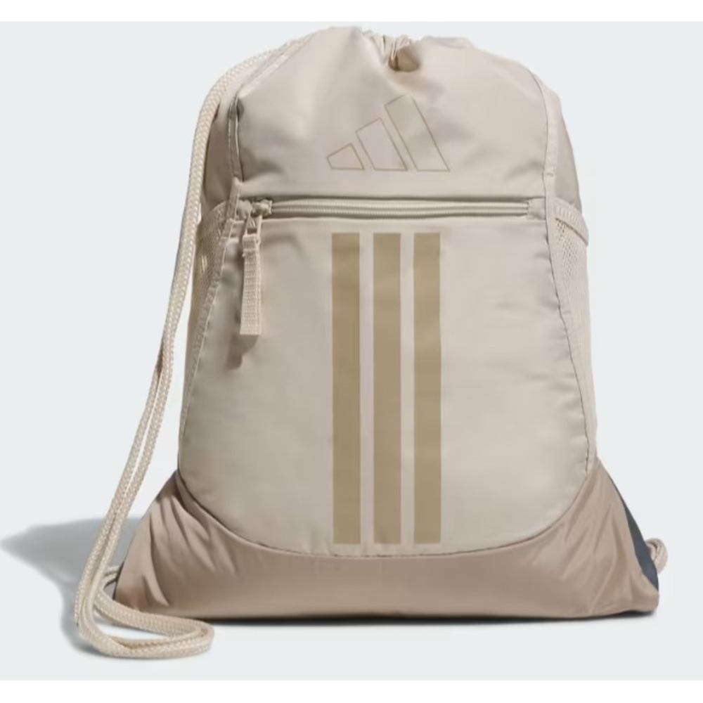 Adidas Alliance Sackpack Crystal Linen Beige Trace Khaki Bag Tan Brown Pockets